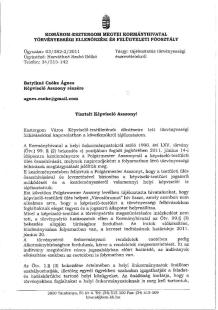 KEM Kormányhivatal tájékoztatása 2011-06-16