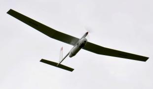 Bora típusú pilóta nélküli gép Esztergomban (MTI)